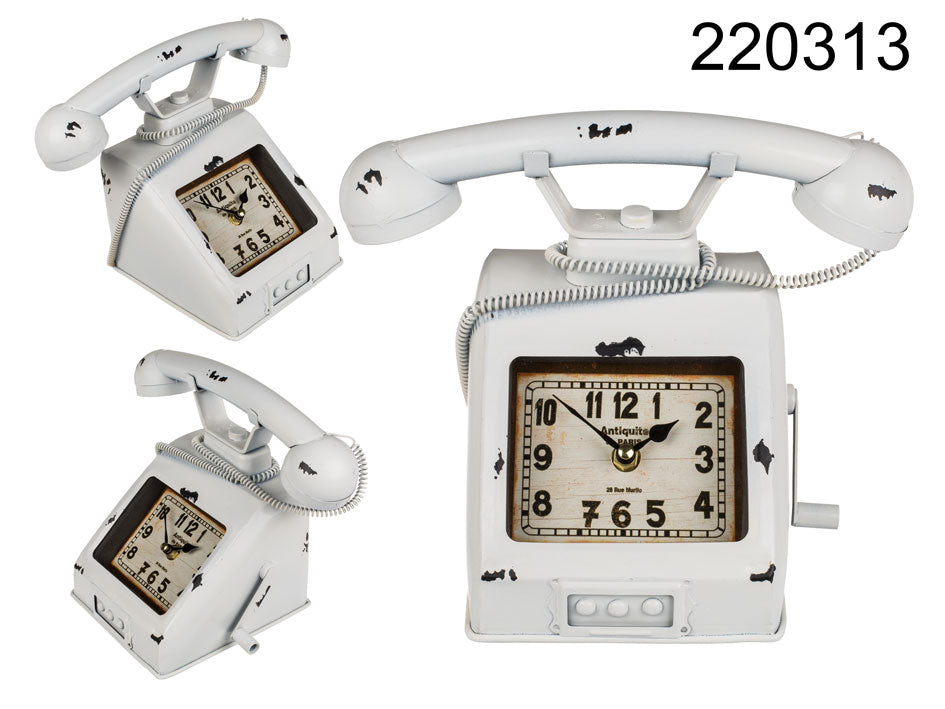 Zegar retro telefon, możliwość personalizacji grawerem
