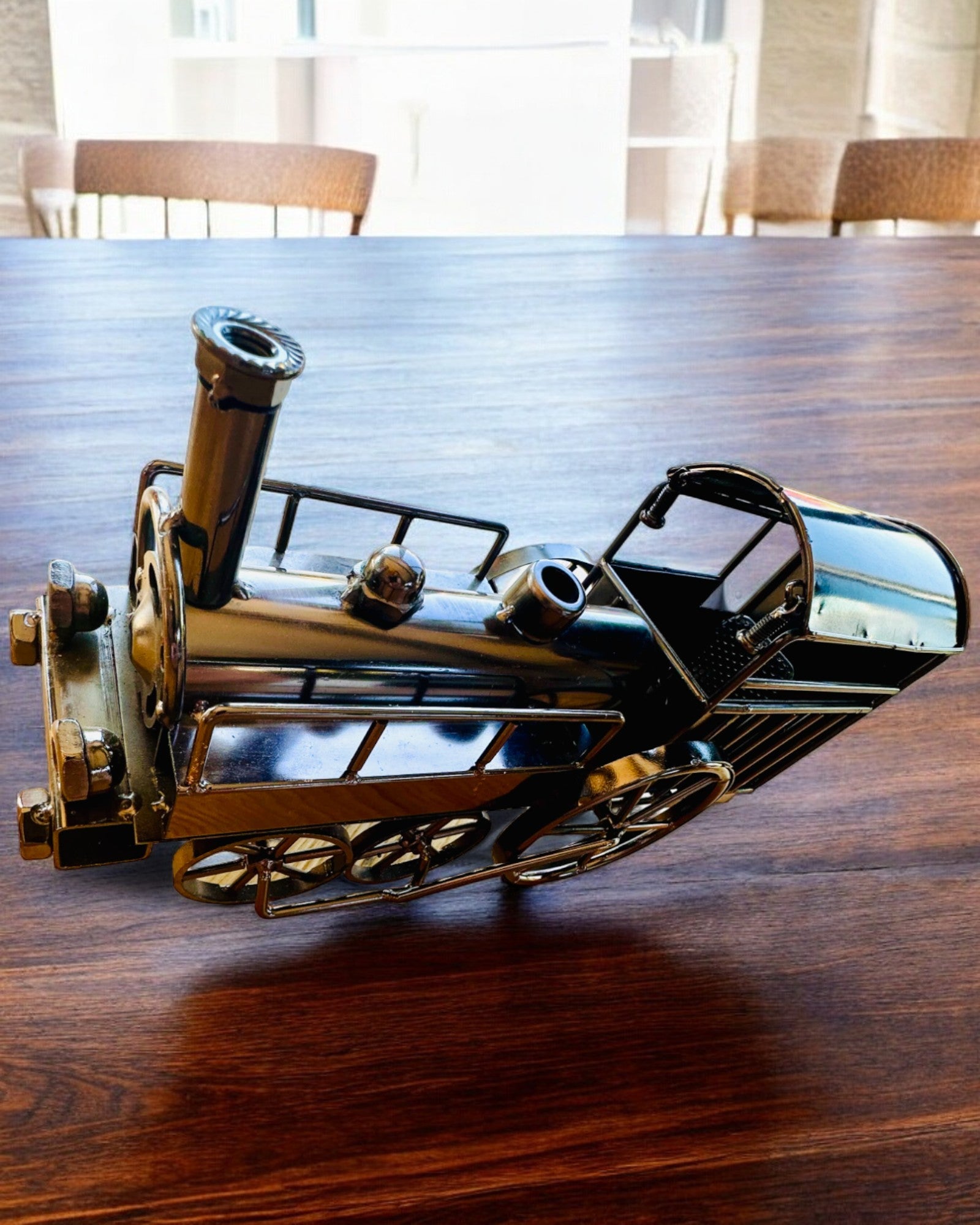 Λοκομοτίβα από σίδερο «Retro Express» – διακόσμηση, μοντέλο, χειροποίητη με δυνατότητα χάραξης για δώρο