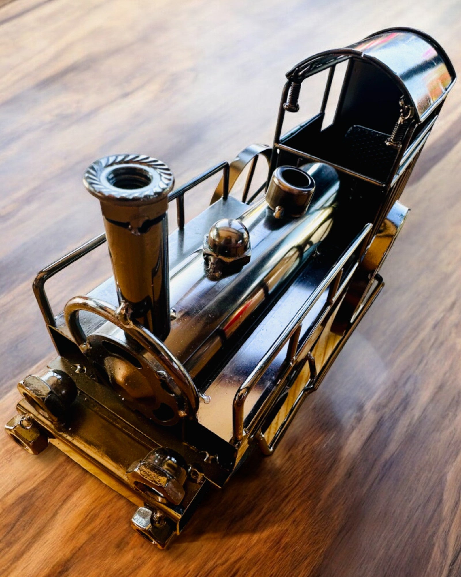 Λοκομοτίβα από σίδερο «Retro Express» – διακόσμηση, μοντέλο, χειροποίητη με δυνατότητα χάραξης για δώρο