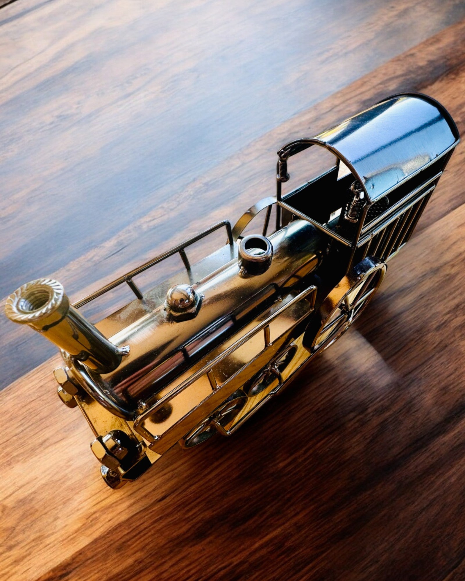 Λοκομοτίβα από σίδερο «Retro Express» – διακόσμηση, μοντέλο, χειροποίητη με δυνατότητα χάραξης για δώρο