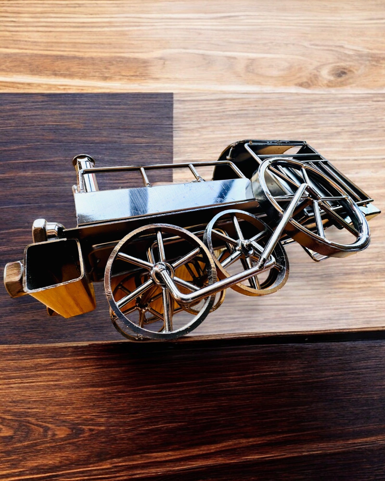 Λοκομοτίβα από σίδερο «Retro Express» – διακόσμηση, μοντέλο, χειροποίητη με δυνατότητα χάραξης για δώρο