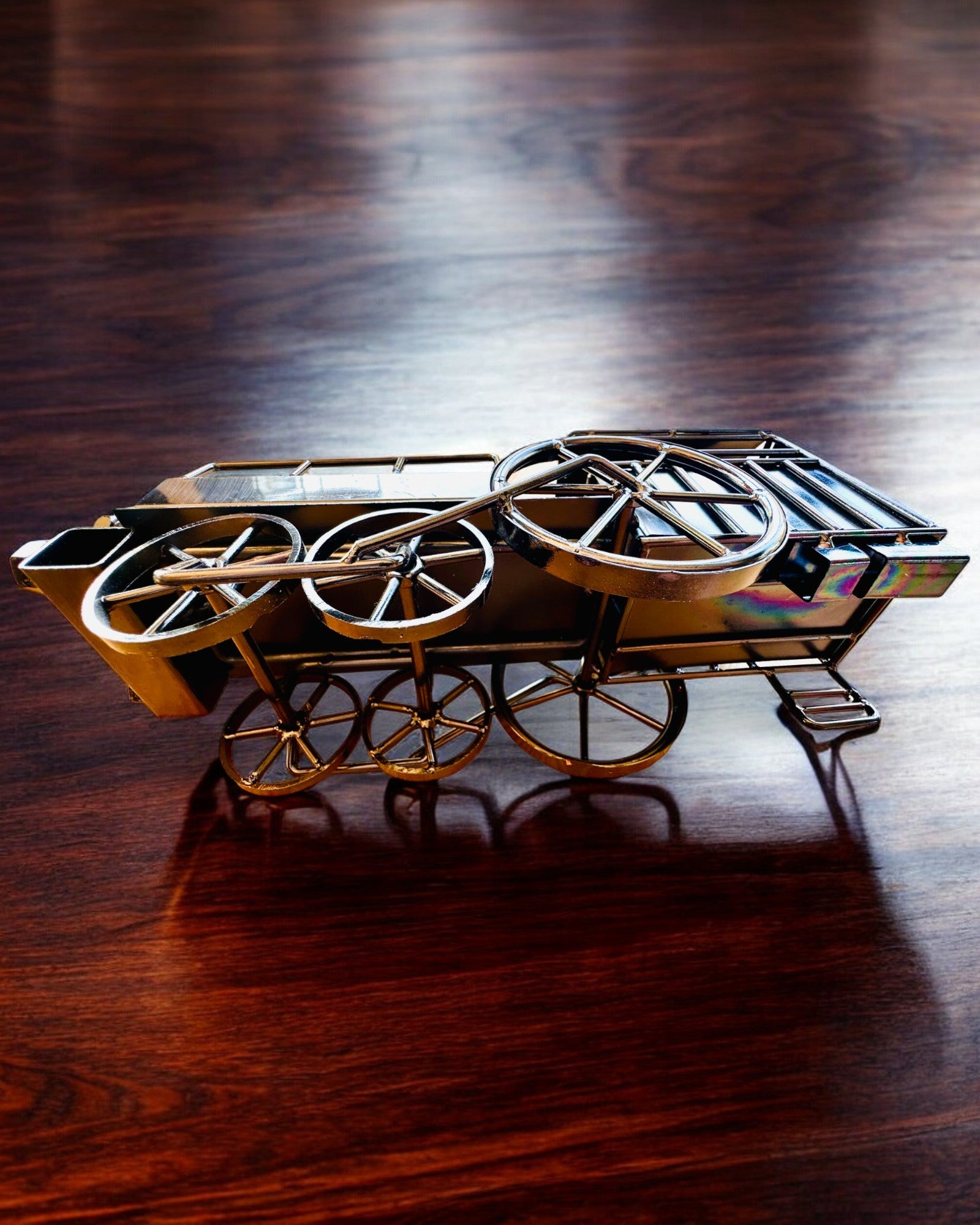 Λοκομοτίβα από σίδερο «Retro Express» – διακόσμηση, μοντέλο, χειροποίητη με δυνατότητα χάραξης για δώρο