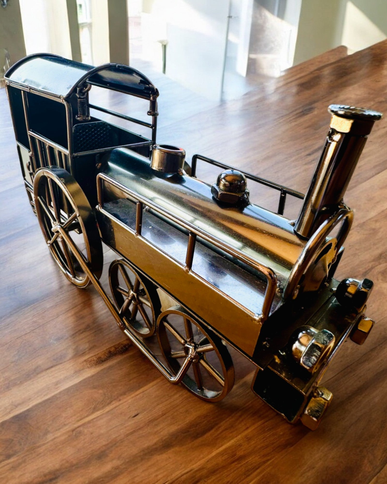 Λοκομοτίβα από σίδερο «Retro Express» – διακόσμηση, μοντέλο, χειροποίητη με δυνατότητα χάραξης για δώρο