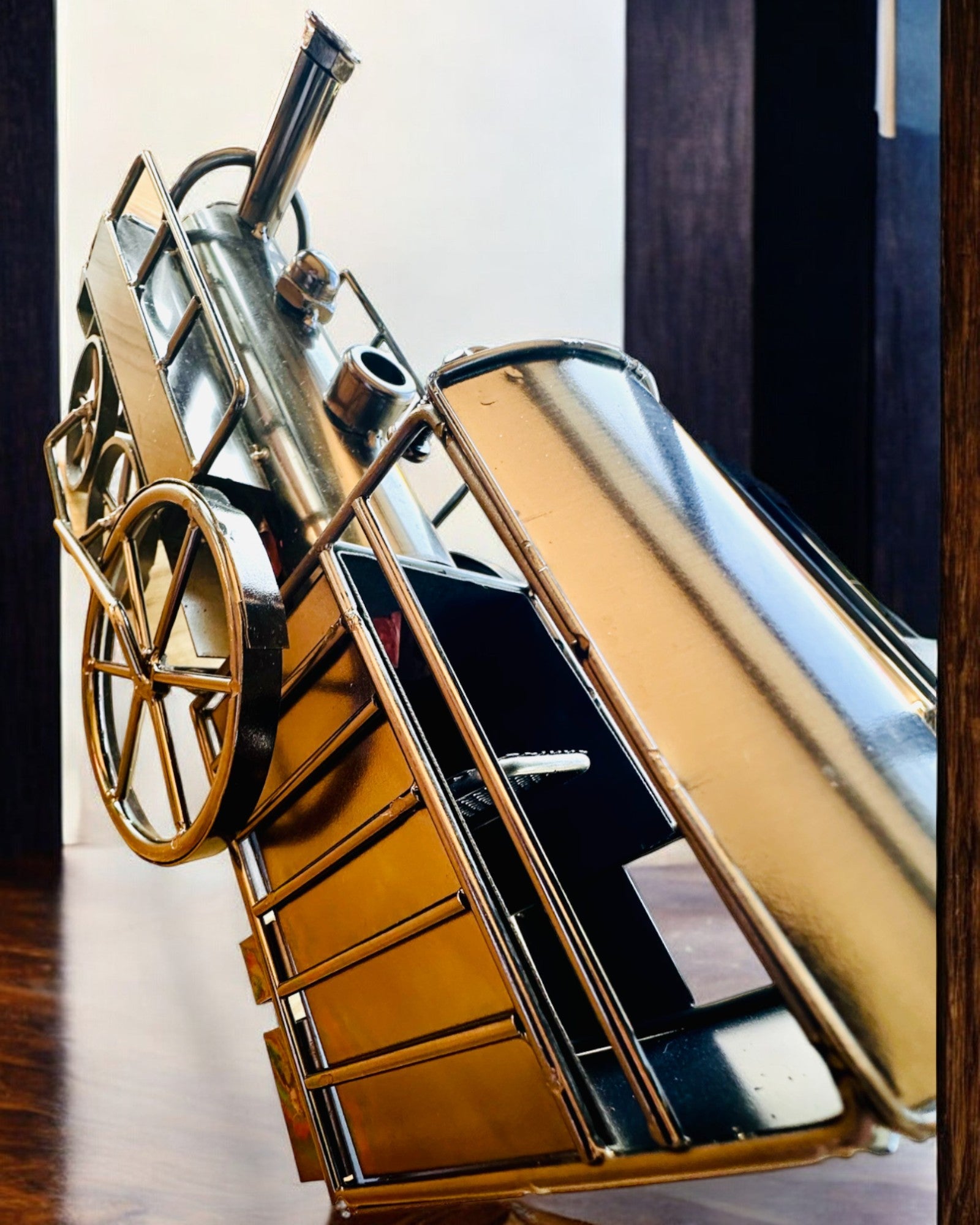 Λοκομοτίβα από σίδερο «Retro Express» – διακόσμηση, μοντέλο, χειροποίητη με δυνατότητα χάραξης για δώρο