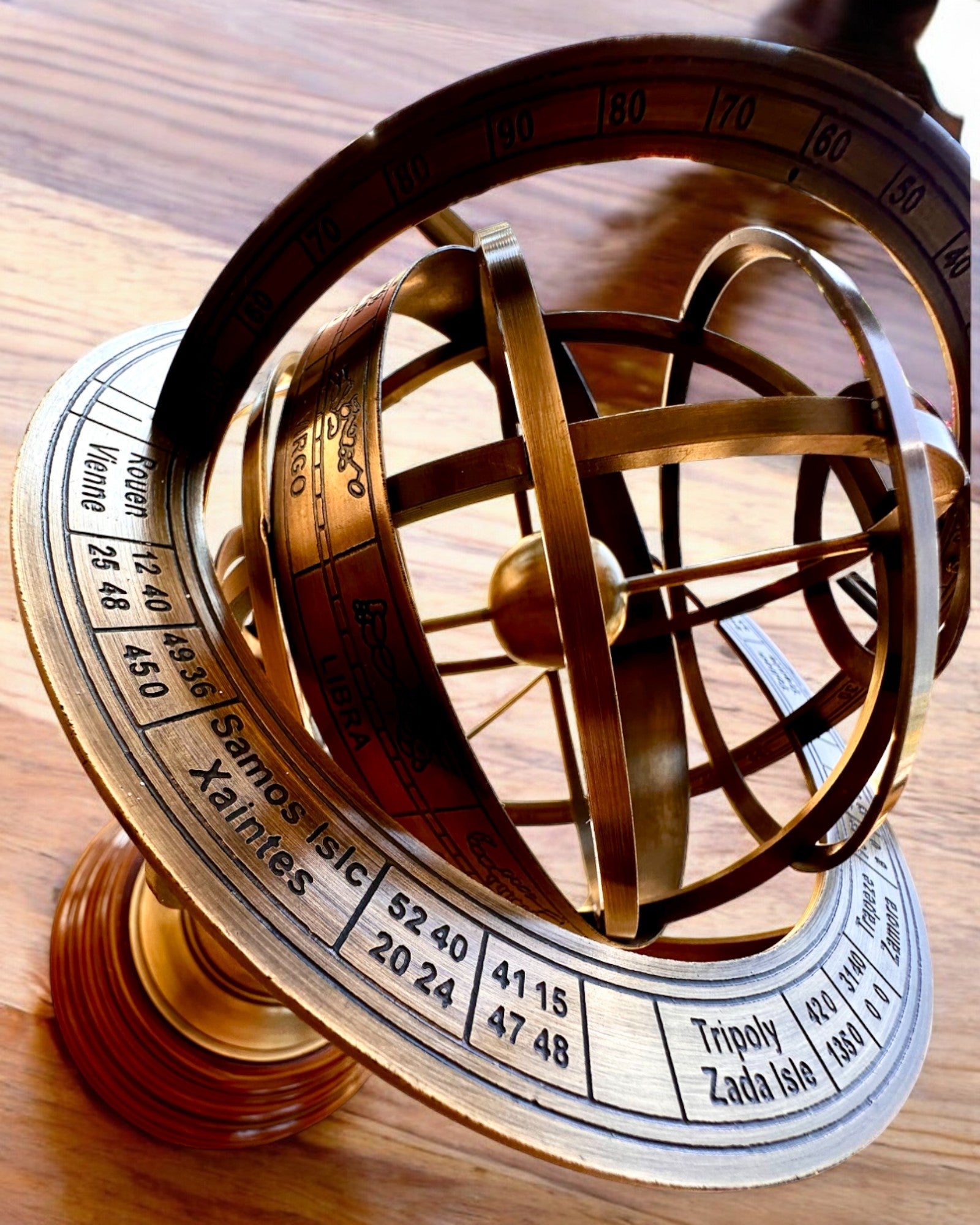 Astrolabium Artis 2 - 30 cm ύψος, Χειροποίητο με Επιλογή Χαρακτικής, διακόσμηση για το γραφείο, premium