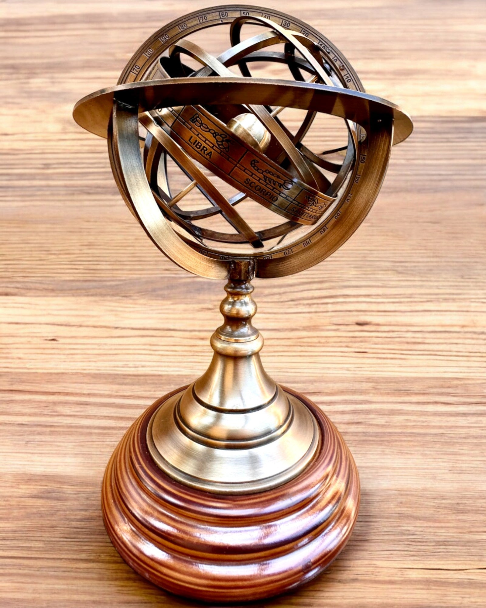 Astrolabium Artis 2 - 30 cm ύψος, Χειροποίητο με Επιλογή Χαρακτικής, διακόσμηση για το γραφείο, premium