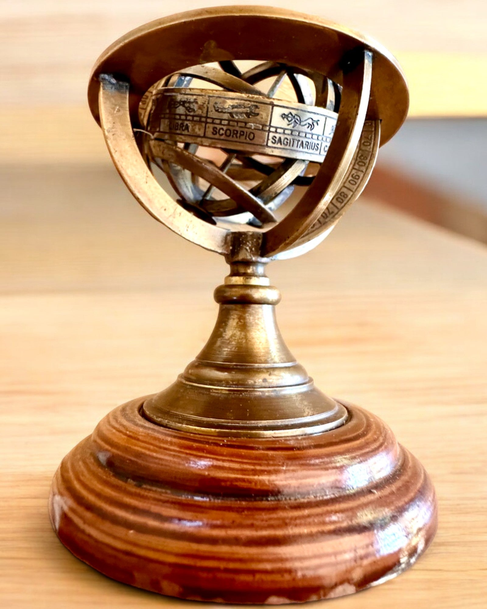 Astrolabium Artis 2 - 30 cm ύψος, Χειροποίητο με Επιλογή Χαρακτικής, διακόσμηση για το γραφείο, premium