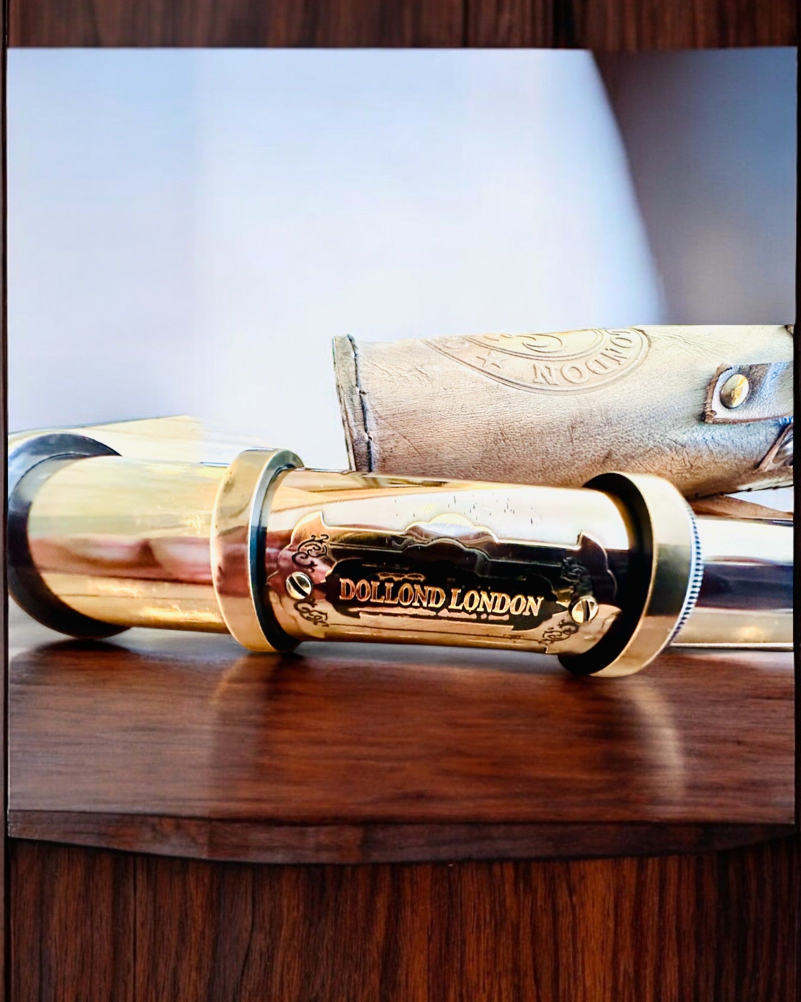 Πρίμιουμ Τηλεσκόπιο "Voyager" με Χαραγμένο Τηλεσκόπιο και Θήκη από Φυσικό Δέρμα, δυνατότητα εξατομίκευσης με χάραξη για δώρο