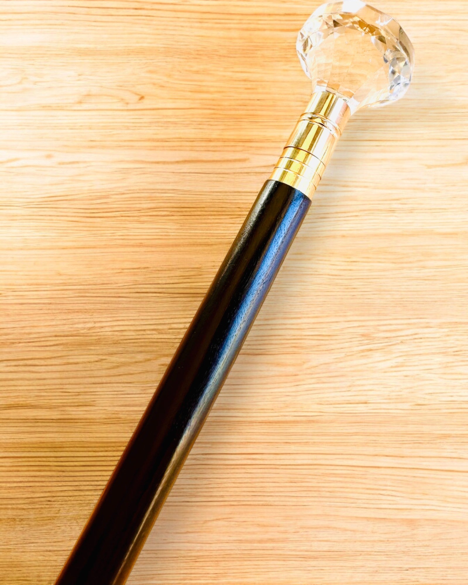 Μπαστούνι για περπάτημα "Λευκό Διαμάντι" - Ξύλινο Χειροποίητο, δυνατότητα χάραξης