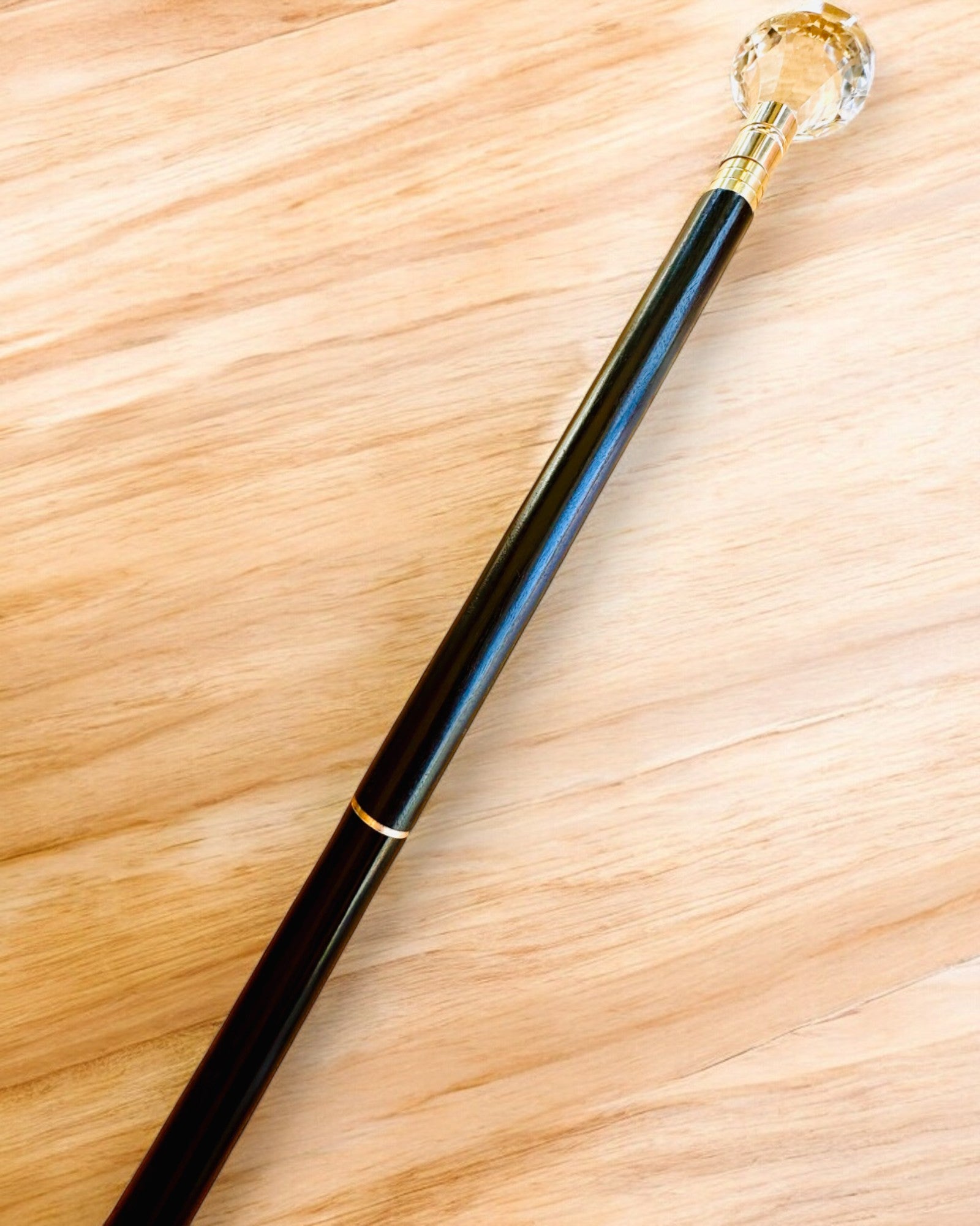 Μπαστούνι για περπάτημα "Λευκό Διαμάντι" - Ξύλινο Χειροποίητο, δυνατότητα χάραξης