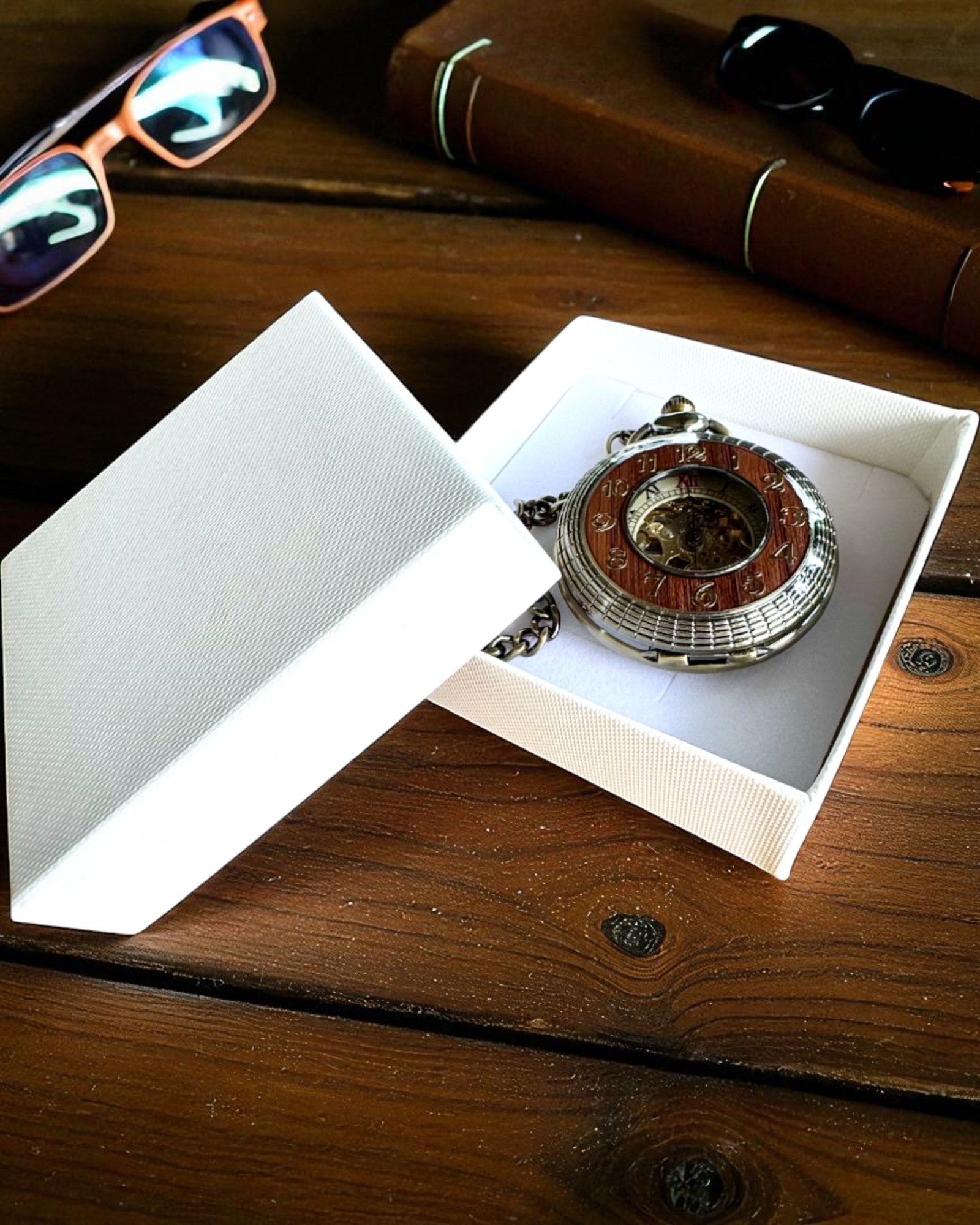 Ρολόι τσέπης «Veritas Tempus» – μηχανικό χρονόμετρο με δυνατότητα χάραξης για δώρο, 2 επιλογές διαθέσιμες