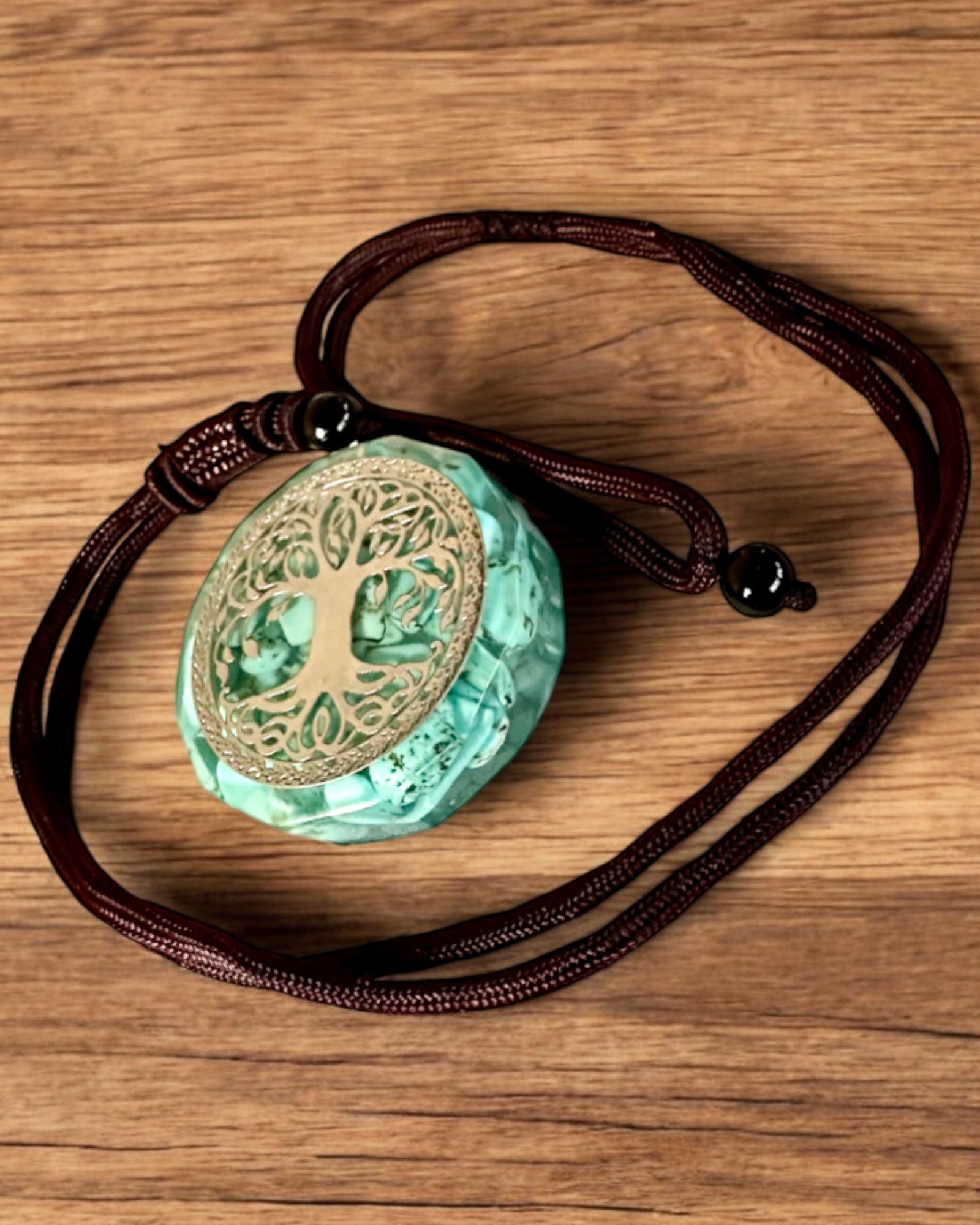 Φυλαχτό "Δέντρο της Ζωής" με τυρκουάζ – Η προσωπική σου δύναμη, κολιέ για δώρο, εξατομίκευση με χάραξη