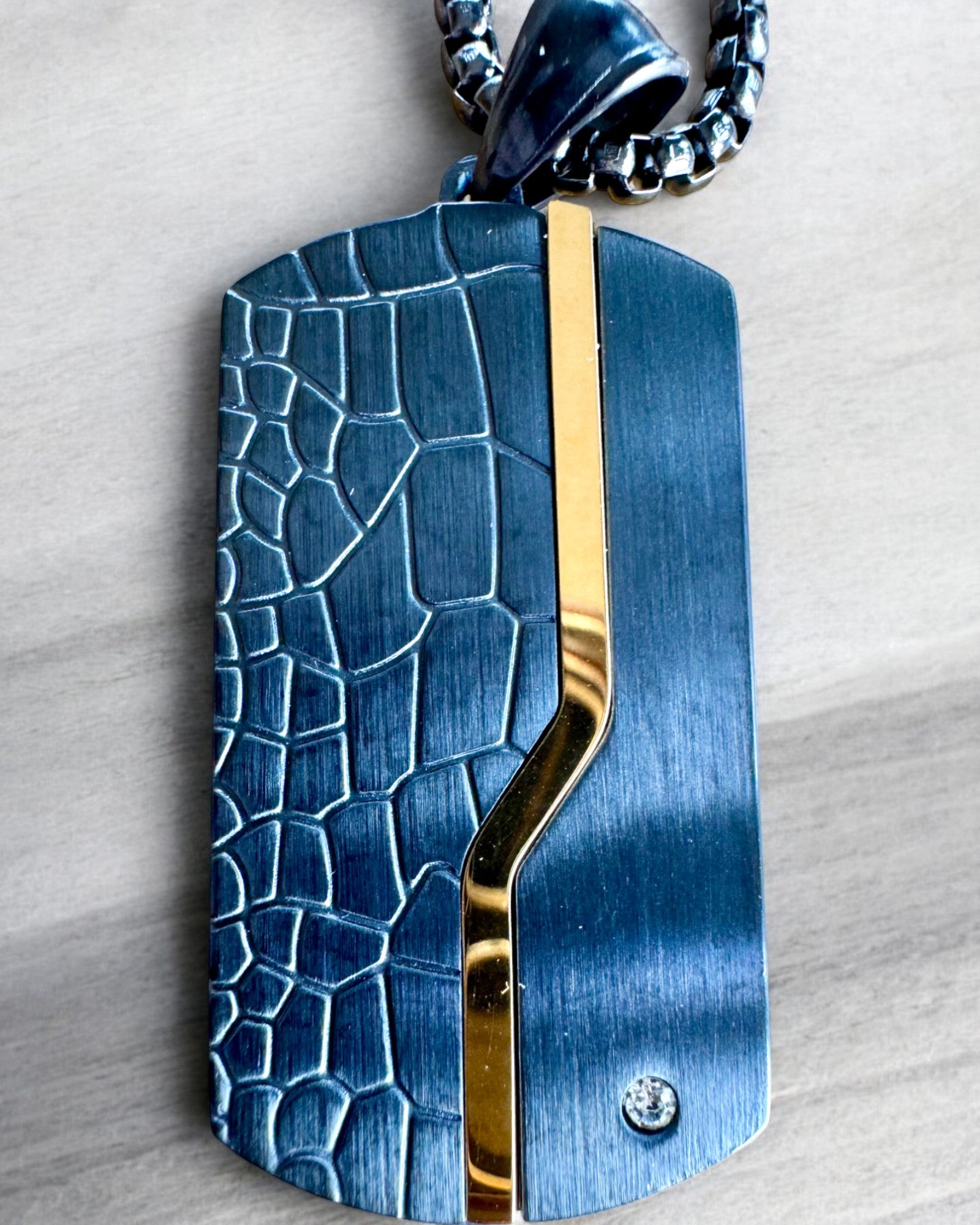 Naszyjnik męski Dog Tag „SteelVision” – stal nierdzewna, 15 wariantów, personalizacja grawerem