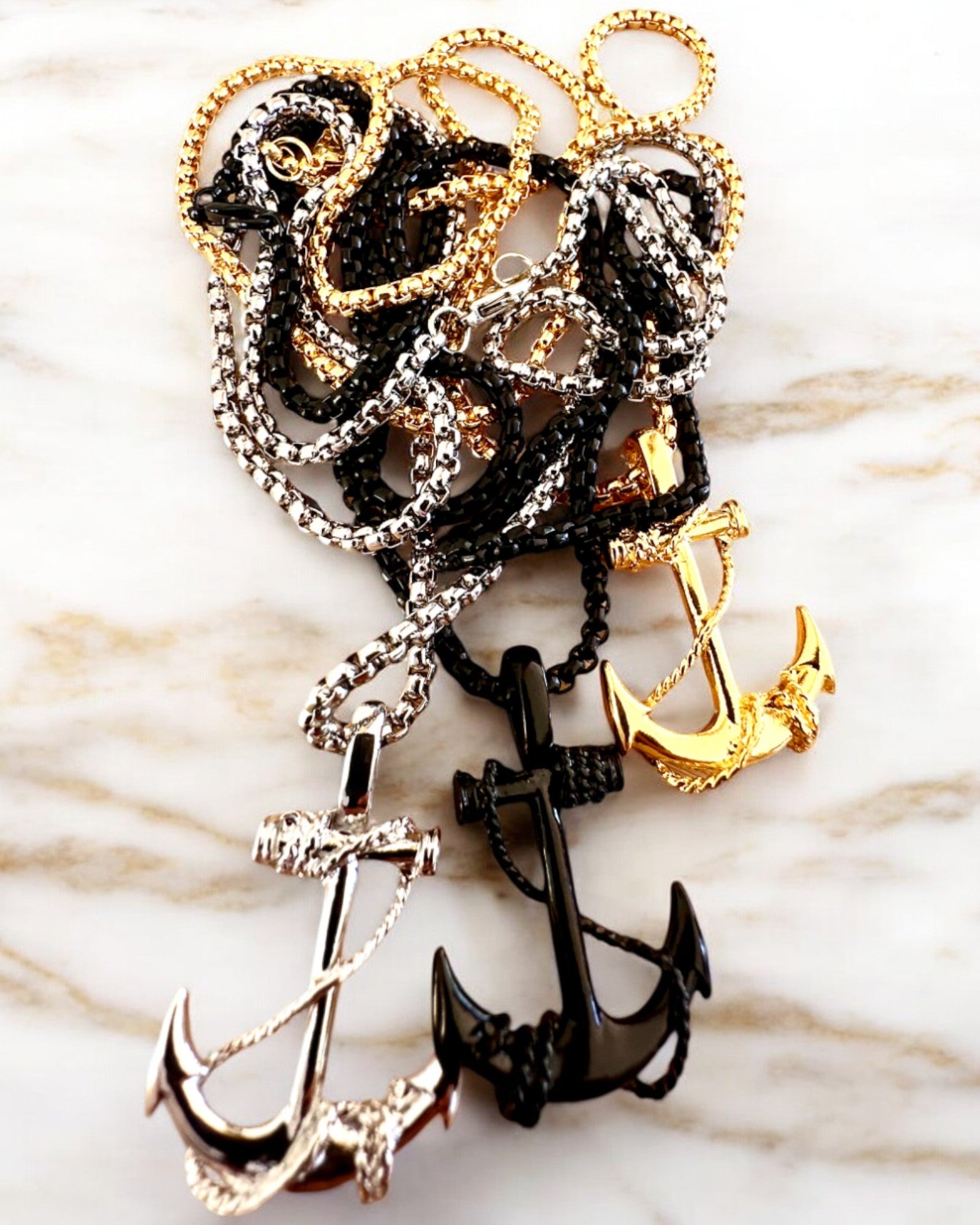 Kotwica Determinacji, Amulet Morski, naszyjnik, możliwość personalizacji grawerem na prezent, 3 warianty do wyboru