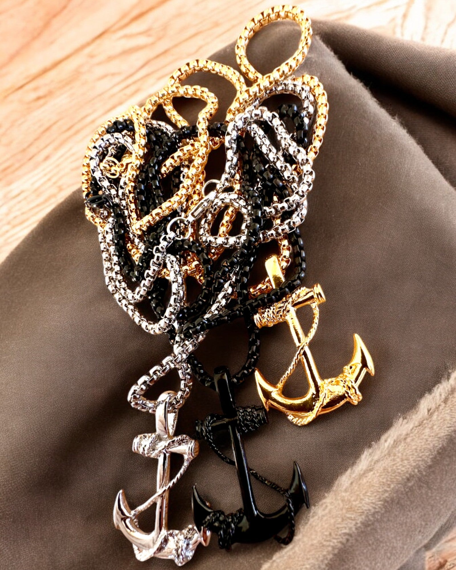 Kotwica Determinacji, Amulet Morski, naszyjnik, możliwość personalizacji grawerem na prezent, 3 warianty do wyboru