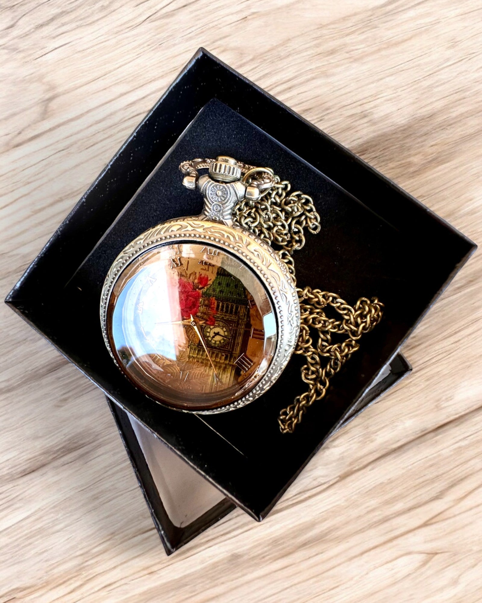 Ρολόι Τσέπης "Vintage Charm" εξατομίκευση με χάραξη για δώρο