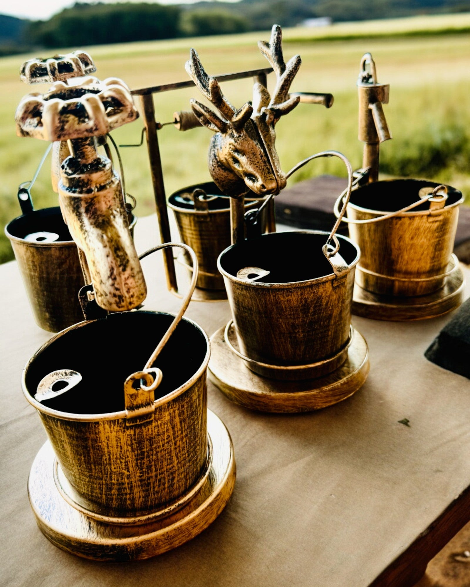 Στυλάτη Μεταλλική Σταχτοθήκη "Rustic Charm" ύψους 19-23 εκ., 8 επιλογές διαθέσιμες, χάραξη κατόπιν αιτήματος