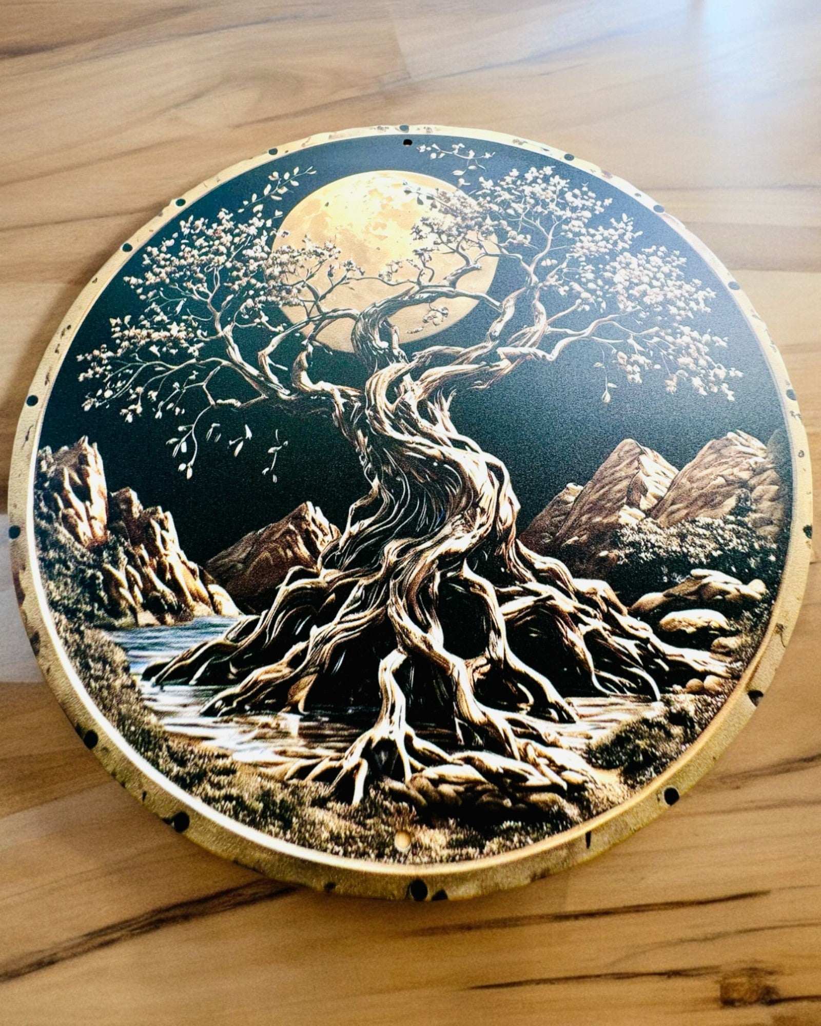 Μενταγιόν "Μαγικοί Κύκλοι της Φύσης" - δυνατότητα εξατομίκευσης με χάραξη. 3 επιλογές διαθέσιμες