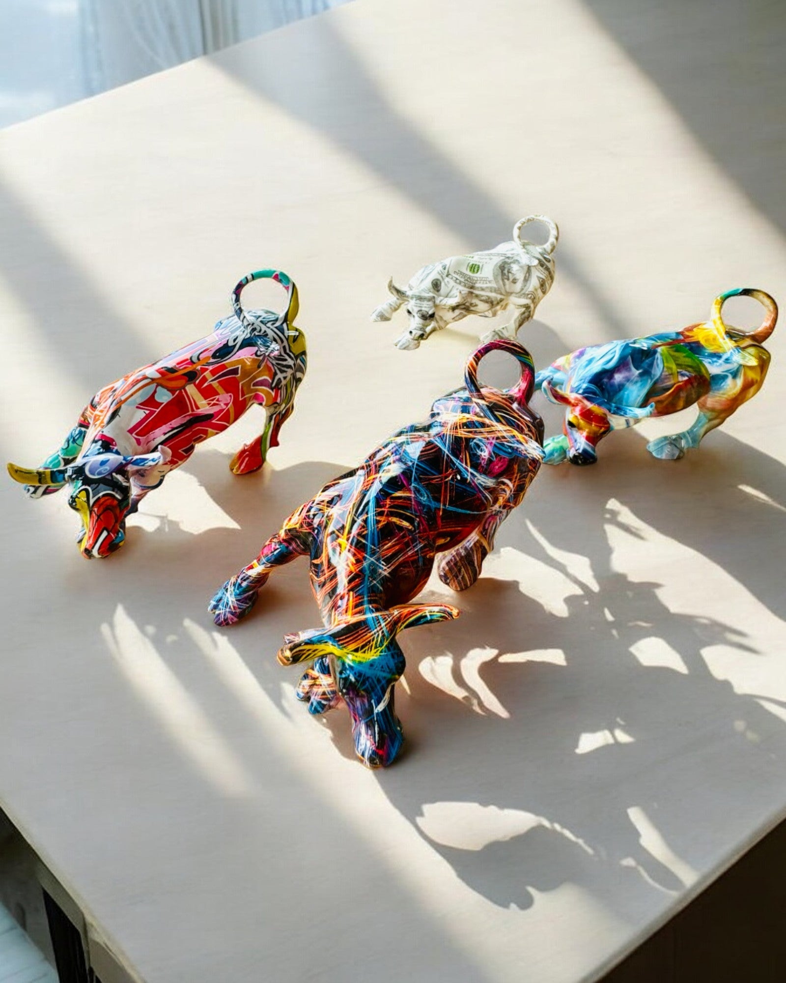 Διακοσμητικό Γλυπτό Ταύρος "BullArt" – Μοναδική Τέχνη με Δυνατότητα Χαρακτικής - 4 χρωματικές παραλλαγές, για εξατομικευμένο δώρο