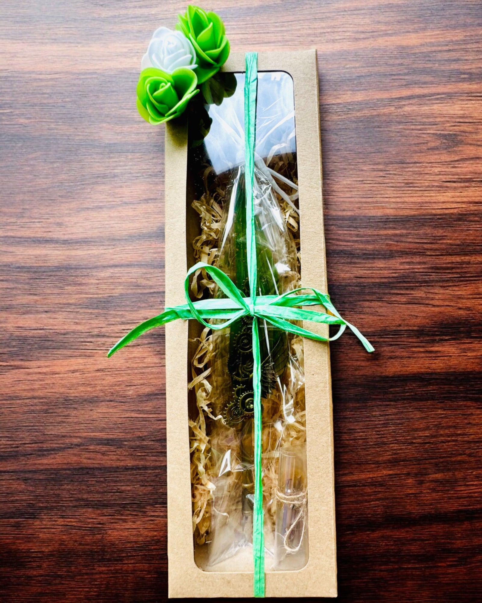 Καλλιγραφική Πένα "Steampunkowa Elegancja" με Φτερό Γαλοπούλας - Χειροποίητο, 5 επιλογές για να διαλέξετε, εξατομίκευση με χάραξη για δώρο