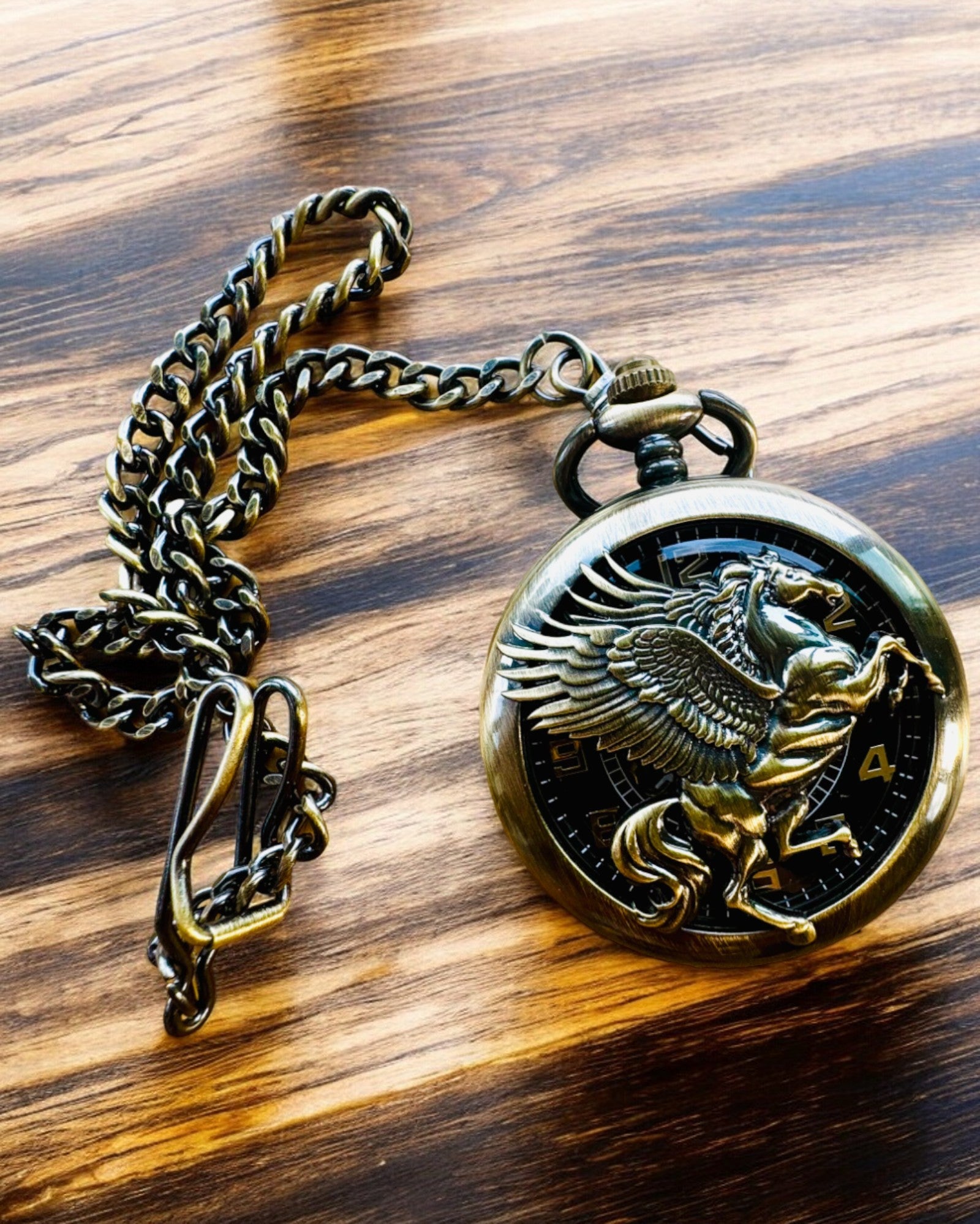 Ρολόι Τσέπης "Equus Tempus" - Χρώμα: Χάλκινο, με Μοτίβο Αλόγου, δυνατότητα εξατομίκευσης με χάραξη