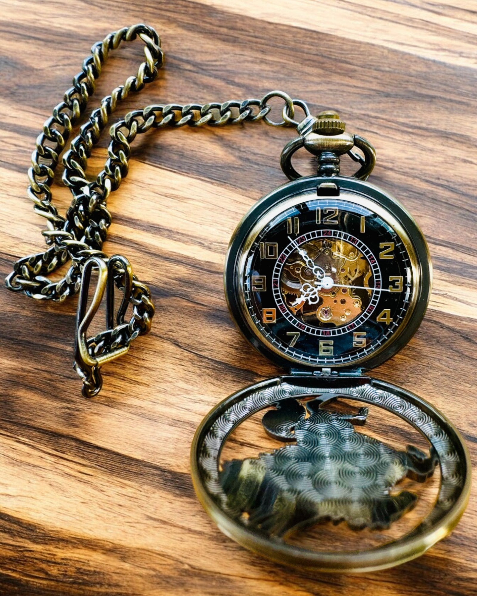 Ρολόι Τσέπης "Equus Tempus" - Χρώμα: Χάλκινο, με Μοτίβο Αλόγου, δυνατότητα εξατομίκευσης με χάραξη