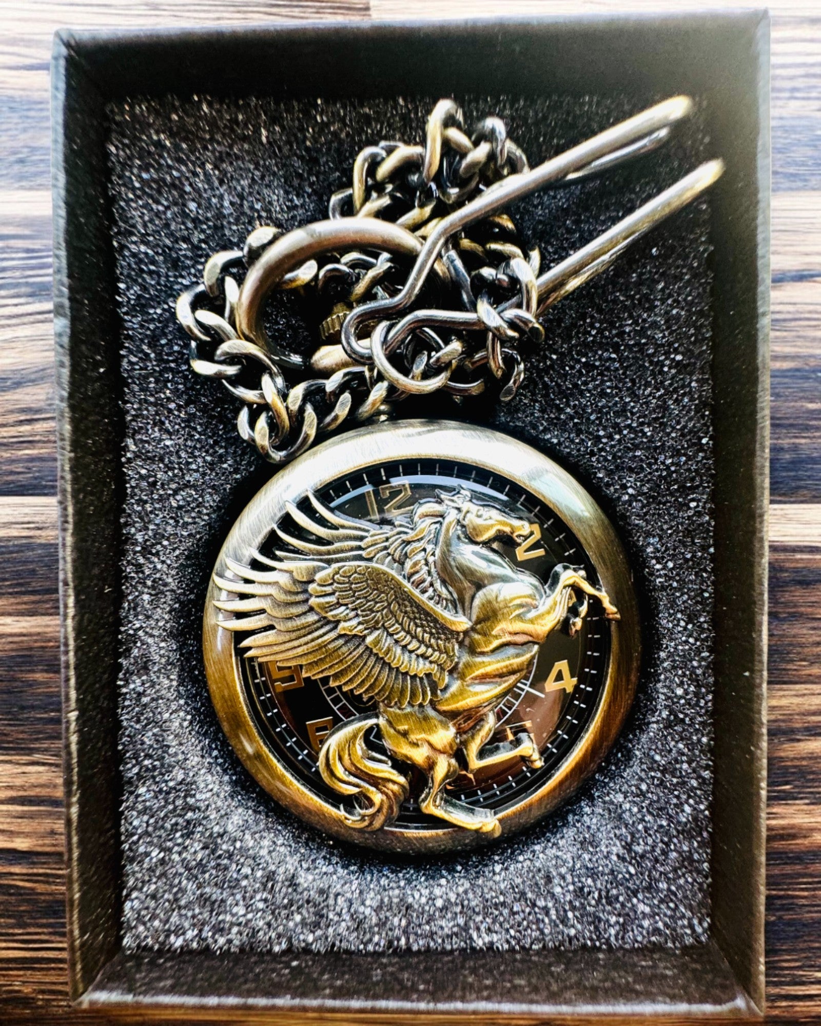 Ρολόι Τσέπης "Equus Tempus" - Χρώμα: Χάλκινο, με Μοτίβο Αλόγου, δυνατότητα εξατομίκευσης με χάραξη