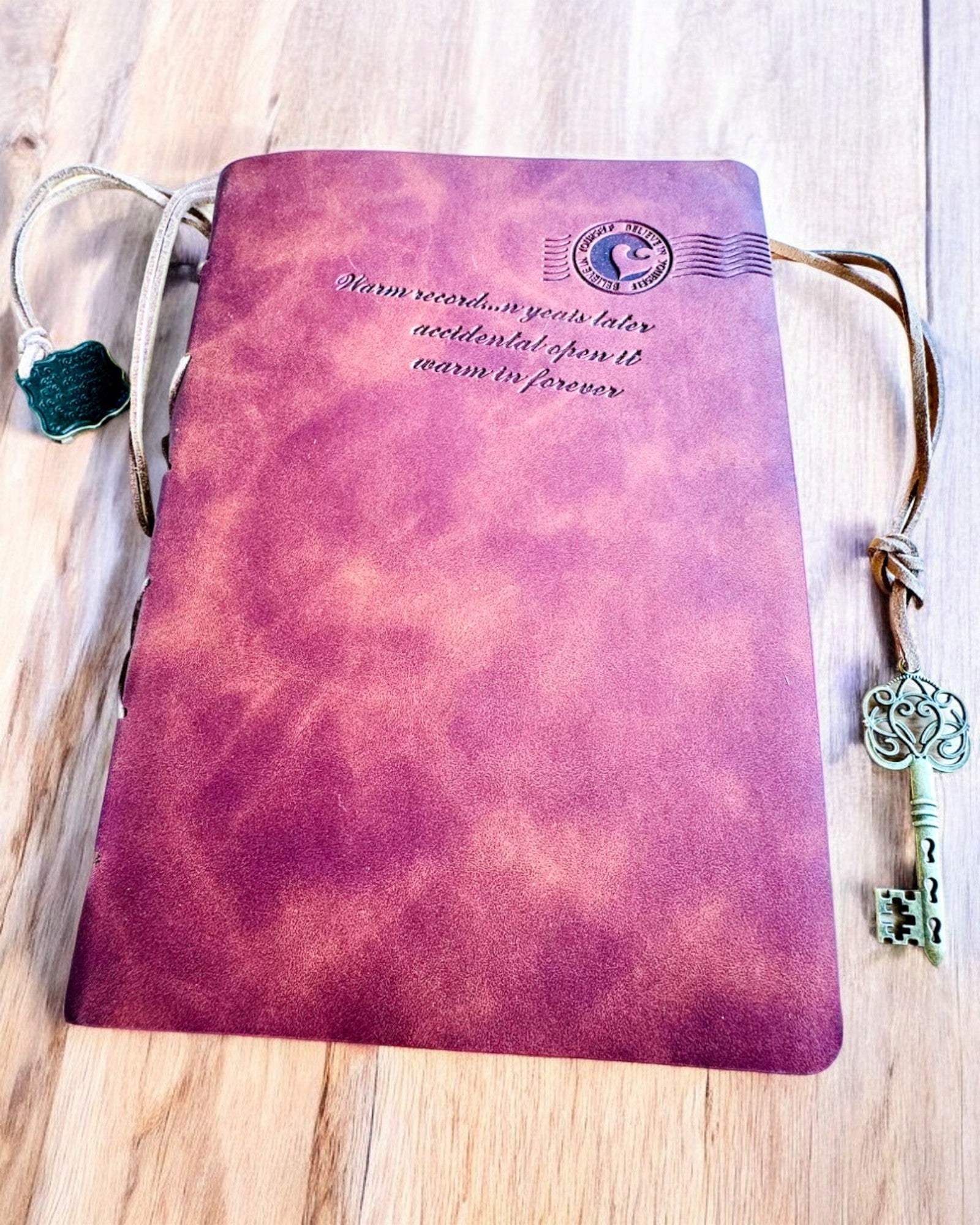 Vintage Σημειωματάριο "Κλειδί του Παρελθόντος" - Δυνατότητα χάραξης για δώρο, σημειωματάριο