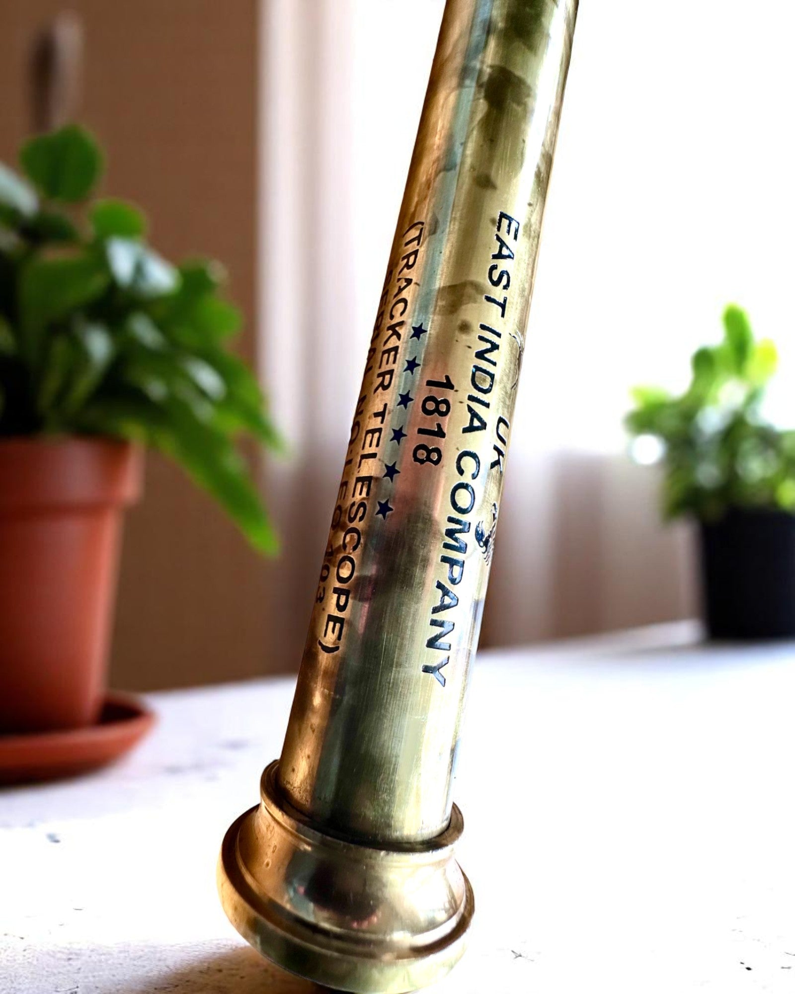 Βασιλική Διόπτρα "Voyager 1818" – Αποκλειστική, Ορειχάλκινη, 83 εκ., χειροποίητη, θήκη από Γνήσιο Δέρμα – Συλλεκτική Έκδοση, εξατομίκευση με χάραξη για δώρο