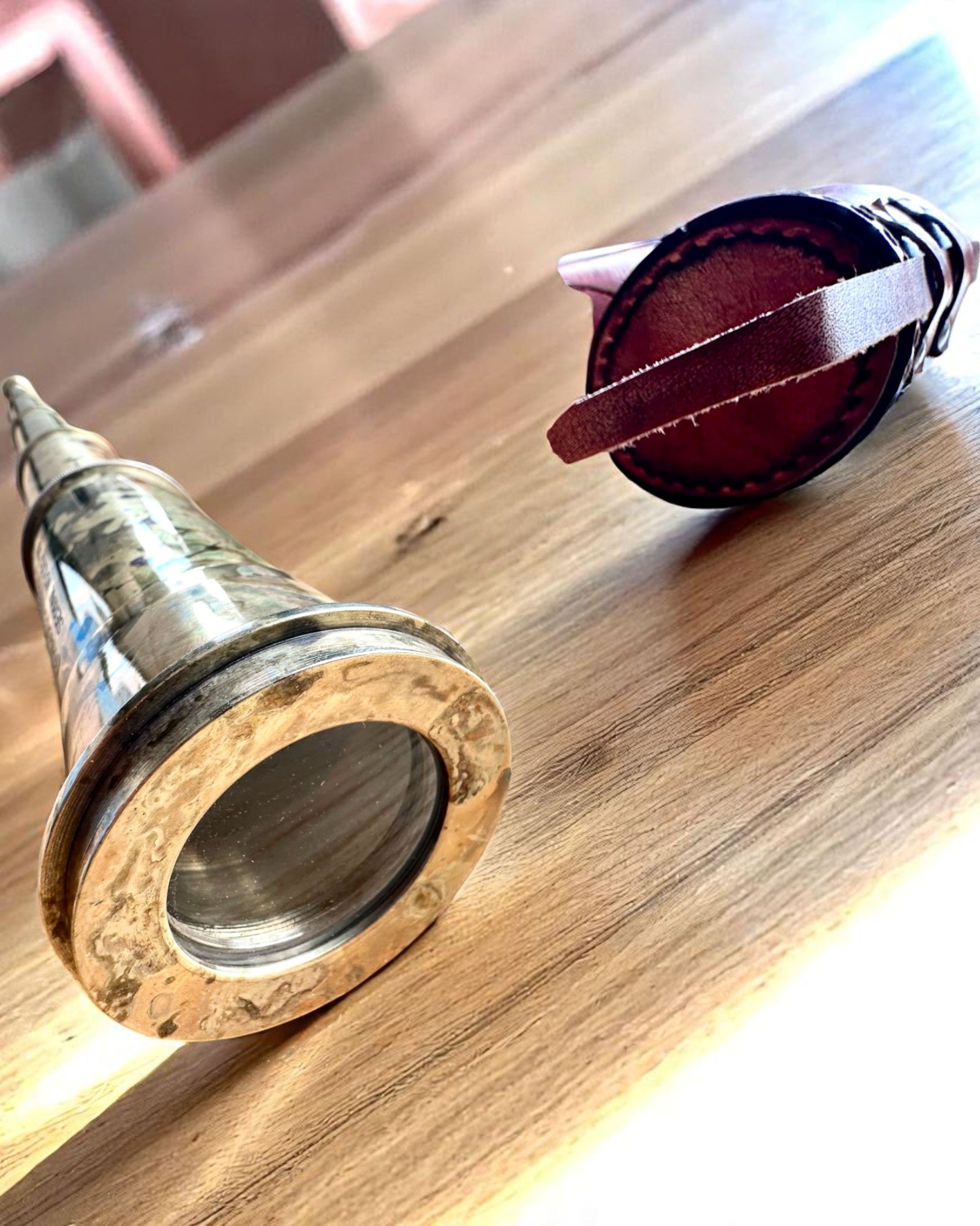 Βασιλική Διόπτρα "Voyager 1818" – Αποκλειστική, Ορειχάλκινη, 83 εκ., χειροποίητη, θήκη από Γνήσιο Δέρμα – Συλλεκτική Έκδοση, εξατομίκευση με χάραξη για δώρο