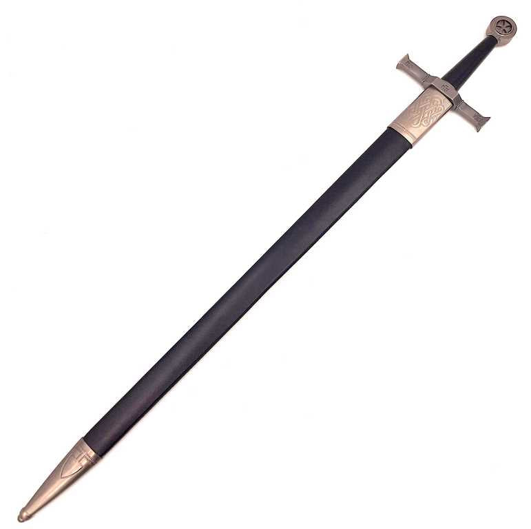 Stalowy Miecz Rycerski 84 cm w Pochwie - Replika - SW-114