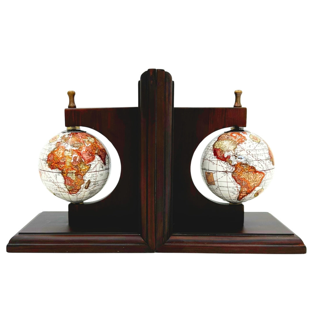 Bookend Podpórki do Książek Globusy - Prezent dla Podróżnika - NC2677C