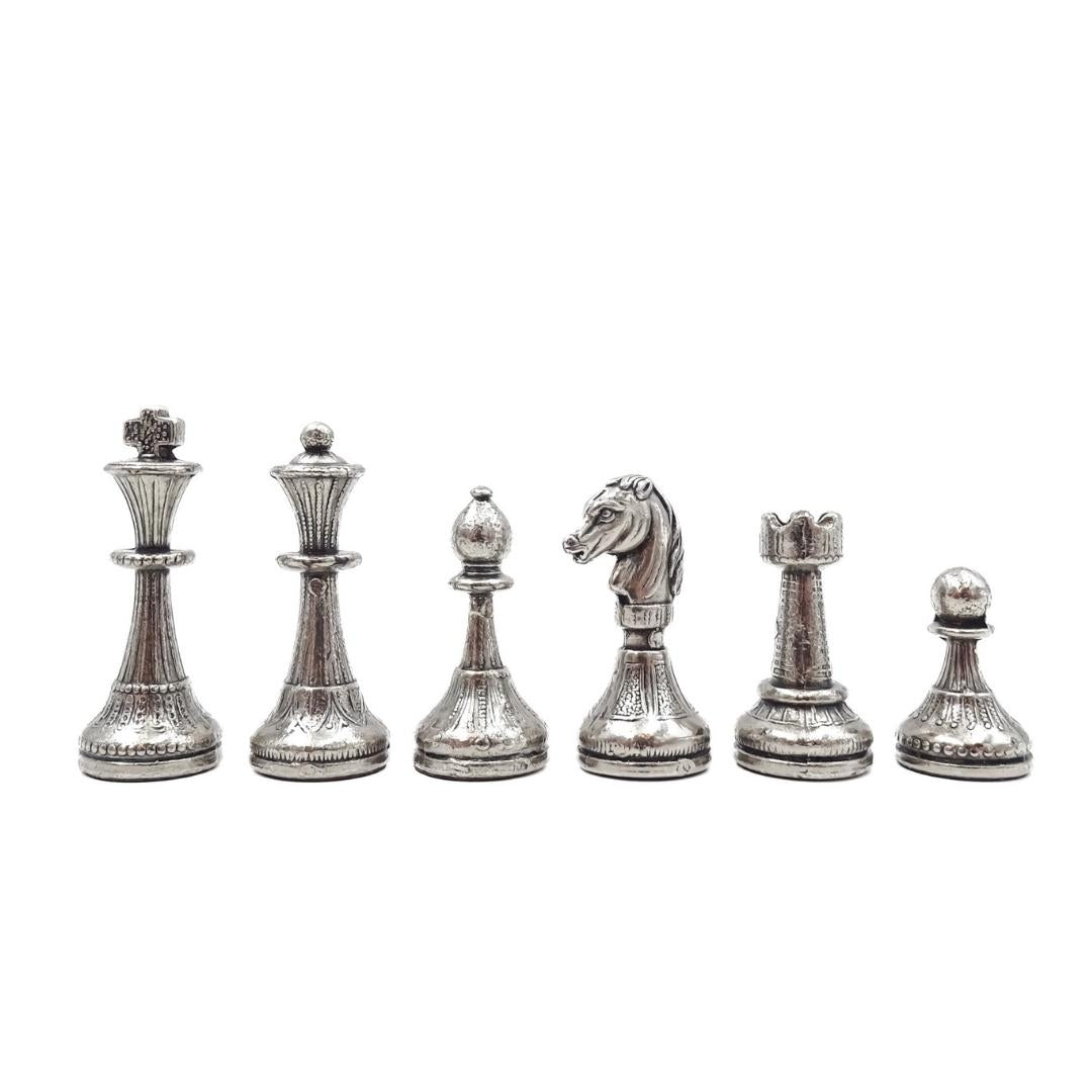 Ekskluzywne Metalowe Szachy Italfama 28x28 cm – N035