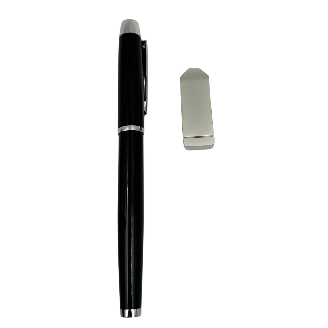 Elegancki Zestaw Prezentowy Premium – Notes A5 z Długopisem i Pendrive 16GB w Pudełku – Czarno-złoty – EE9