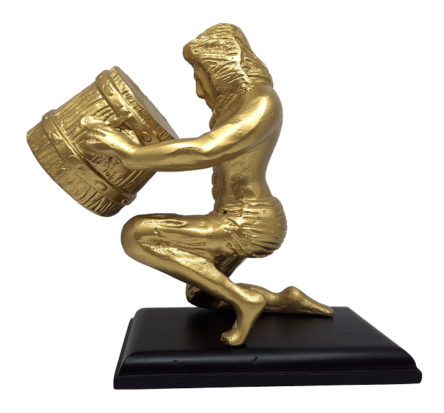 Złota figurka dekoracyjna - Wodnik- AQU2
