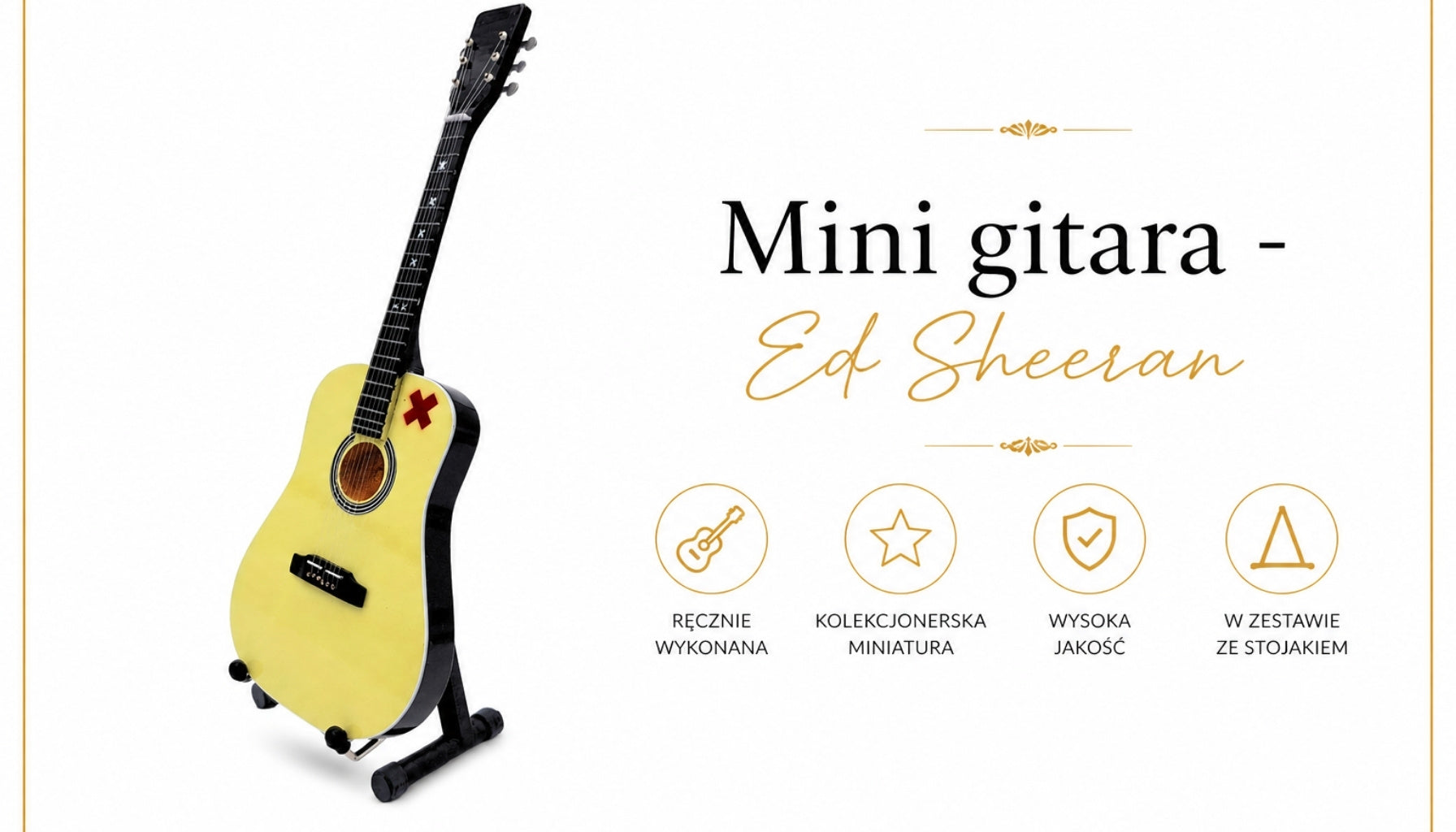 Mini gitara - Ed Sheeran 27,5 cm - MGT-7894