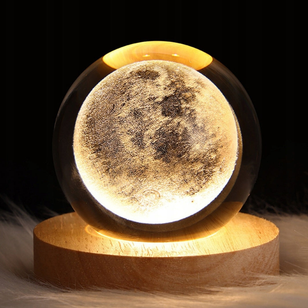 Szklana Kula 3D Księżyc- Lampa Nocna LED USB - Gadżet na Biurko
- KKS