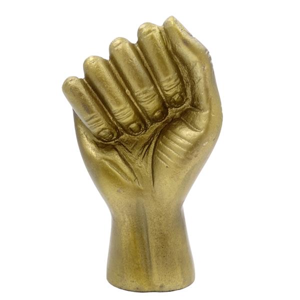 Zaciśnięta Pięść Figurka Dekoracyjna Aluminium 18cm - 20755-18
