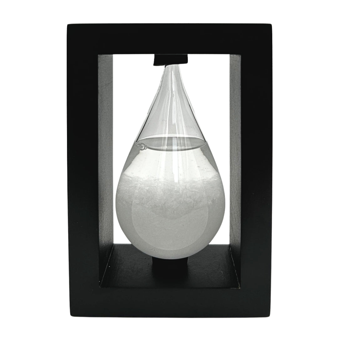 Barometr Burzowy Fitzroya w Oprawie Drewnianej - Kropla Storm Glass – BAW1