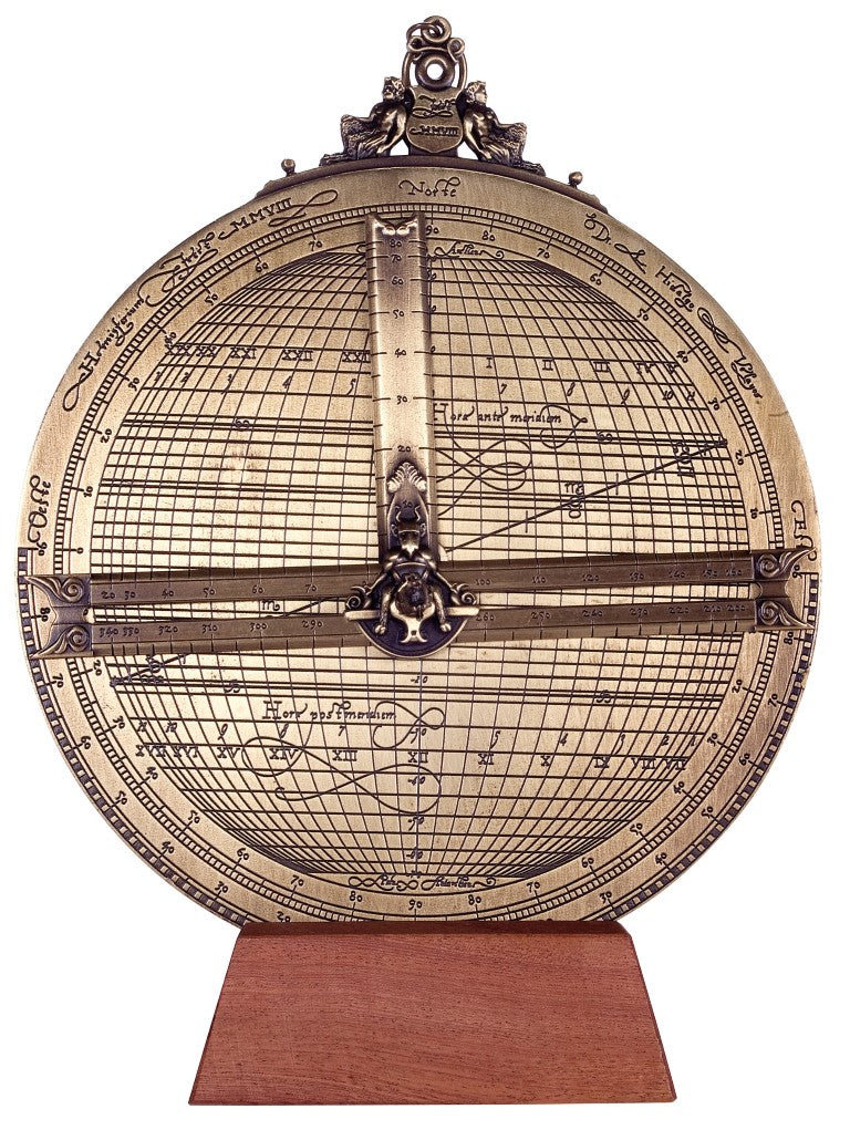 Wielkie mosiężne astrolabium Rojas– średnica 20 cm – reprodukcja – H34