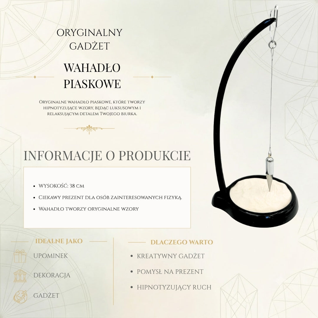 Wahadło Piaskowe Sand Pendulum - Gadżet Dekoracja - SP012