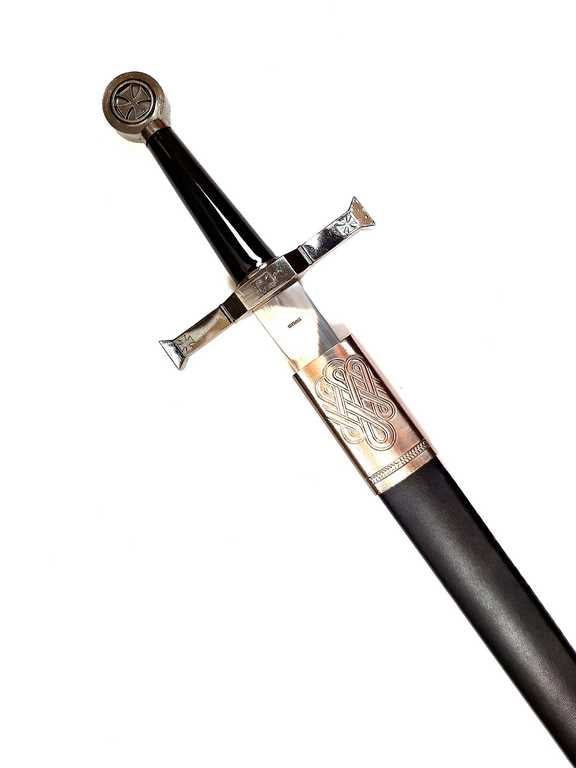 Stalowy Miecz Rycerski 84 cm w Pochwie - Replika - SW-114