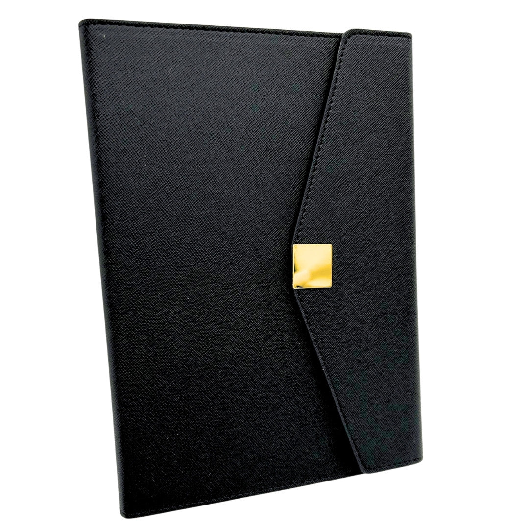 Elegancki Zestaw Prezentowy Premium – Notes A5 z Długopisem i Pendrive 16GB w Pudełku – Czarno-złoty – EE9