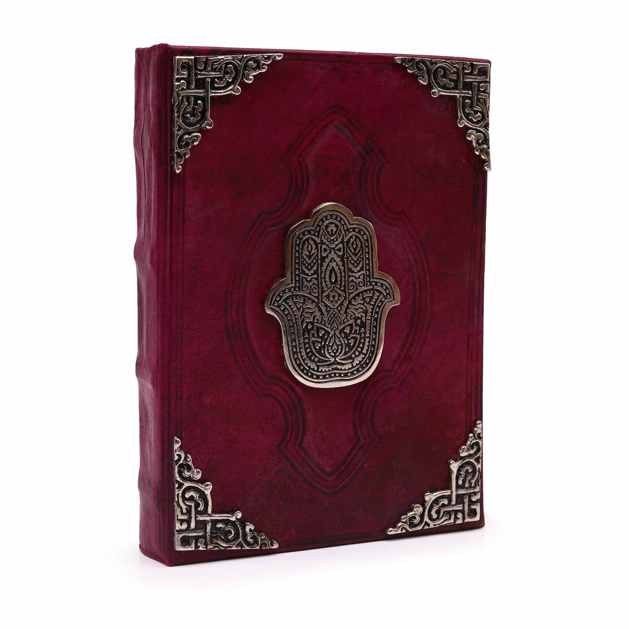 Hefty Red Tan Book z dekoracją Hamsa