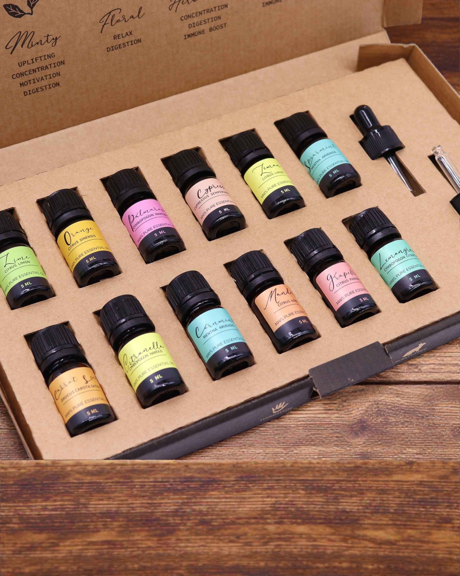 Letnia Energia Natury – Πολυτελές σύνολο 12 αιθέριων ελαίων 5 ml με σταγονόμετρα