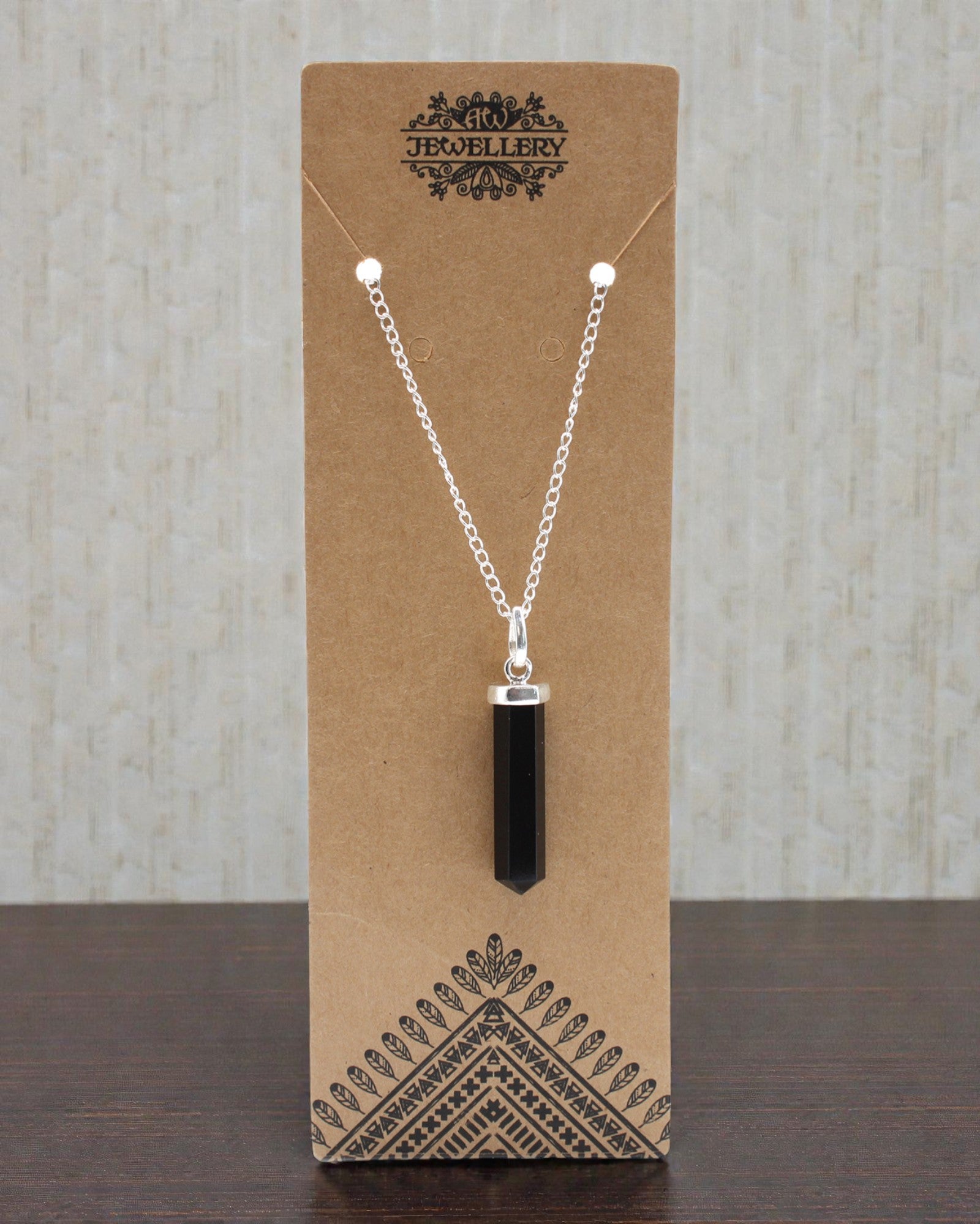 Obsidian Point – Κλασικό κρεμαστό σημείου από μαύρο αχάτη