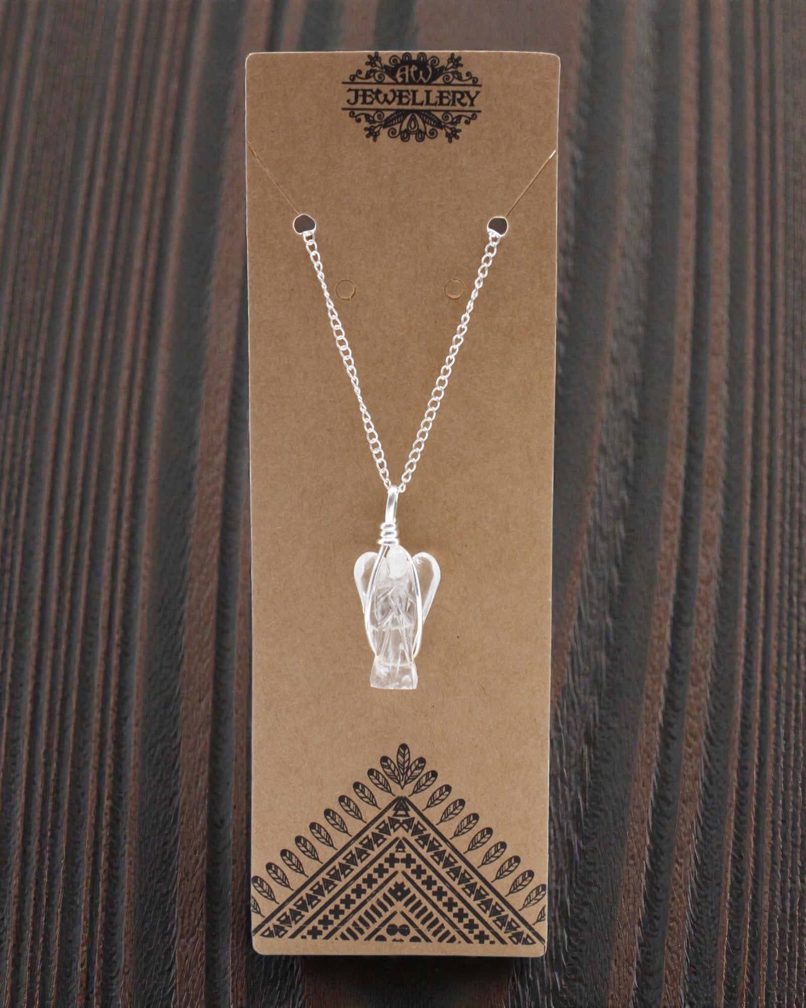 Guardian Crystal – Wisior Anioł Stróż z Kwarcu Górskiego