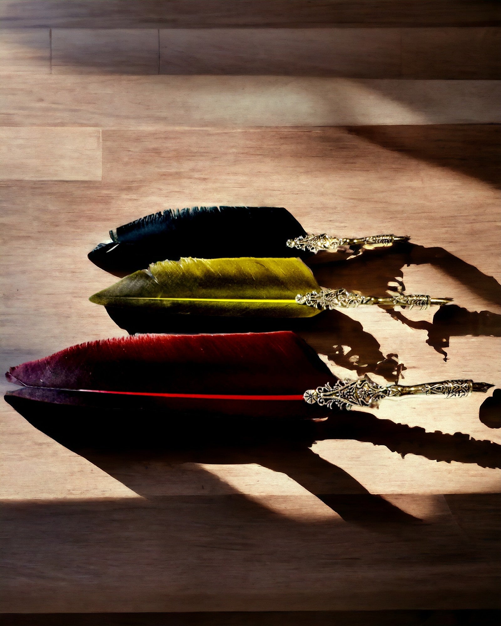 Στυλό Καλλιγραφίας Vintage με Φυσικό Φτερό Χήνας – Ιδανικό Δώρο για τη Γιορτή της Μητέρας ή του Δασκάλου. Χάραξη