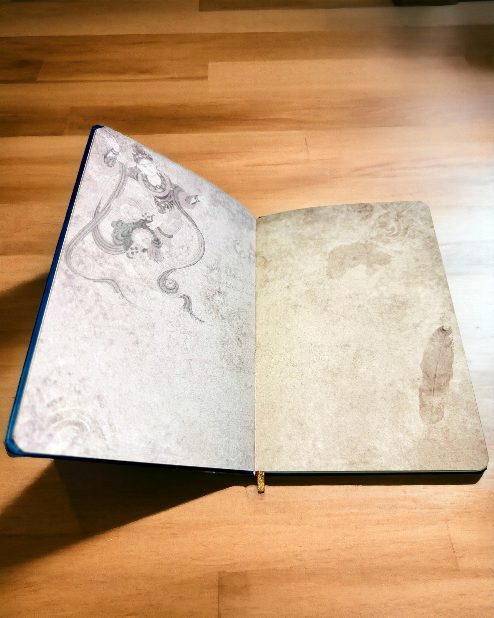 Κλασικό Σημειωματάριο με Σκληρό Εξώφυλλο με Μοτίβο Πλέκτη - Μπλε. Δυνατότητα χάραξης