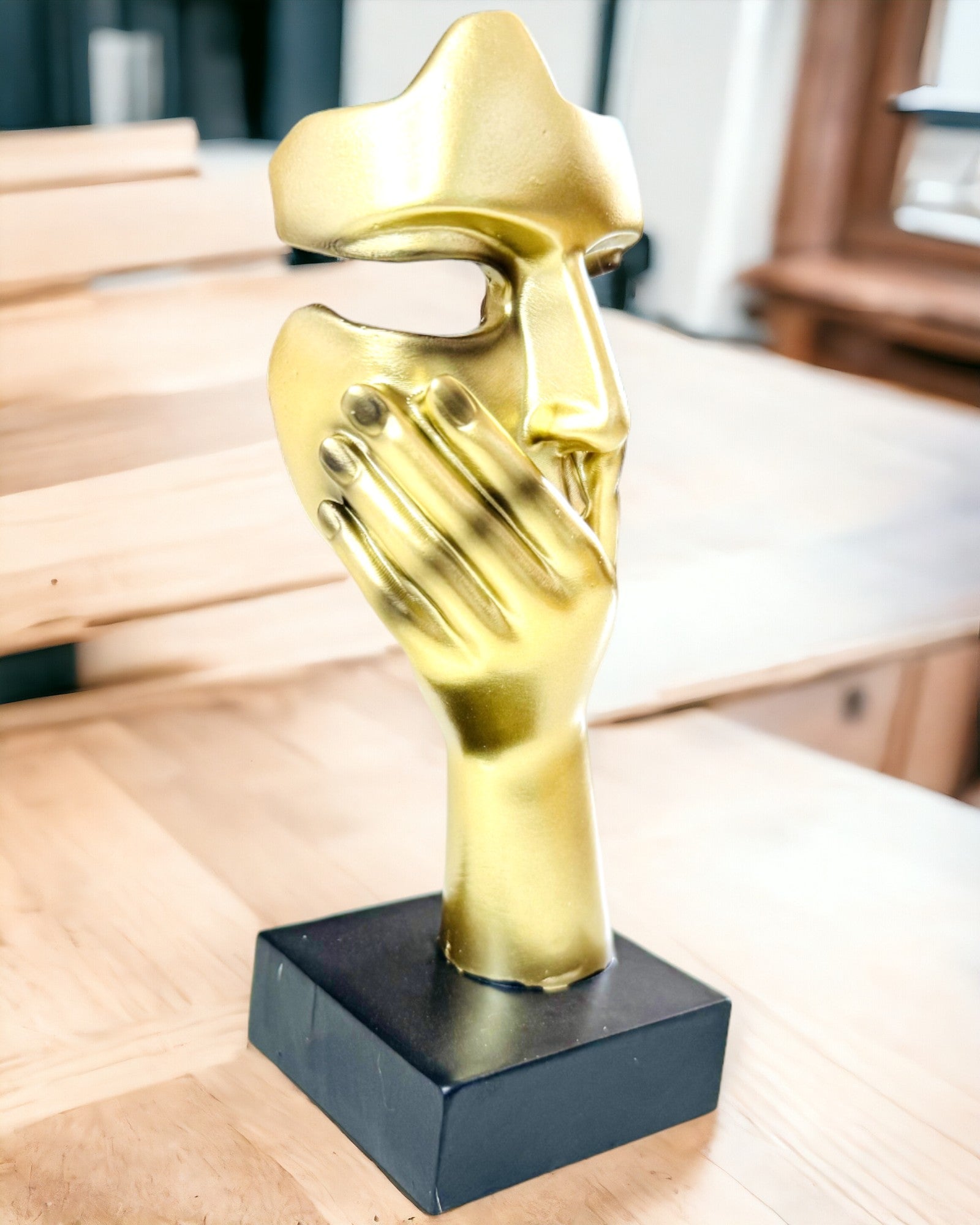 Αφηρημένο Γλυπτό Χεριού "Άγγιγμα της Τέχνης" - Διακόσμηση Γραφείου σε Ευρωπαϊκό Στυλ, Προσωποποίηση με χάραξη 2 τεμάχια